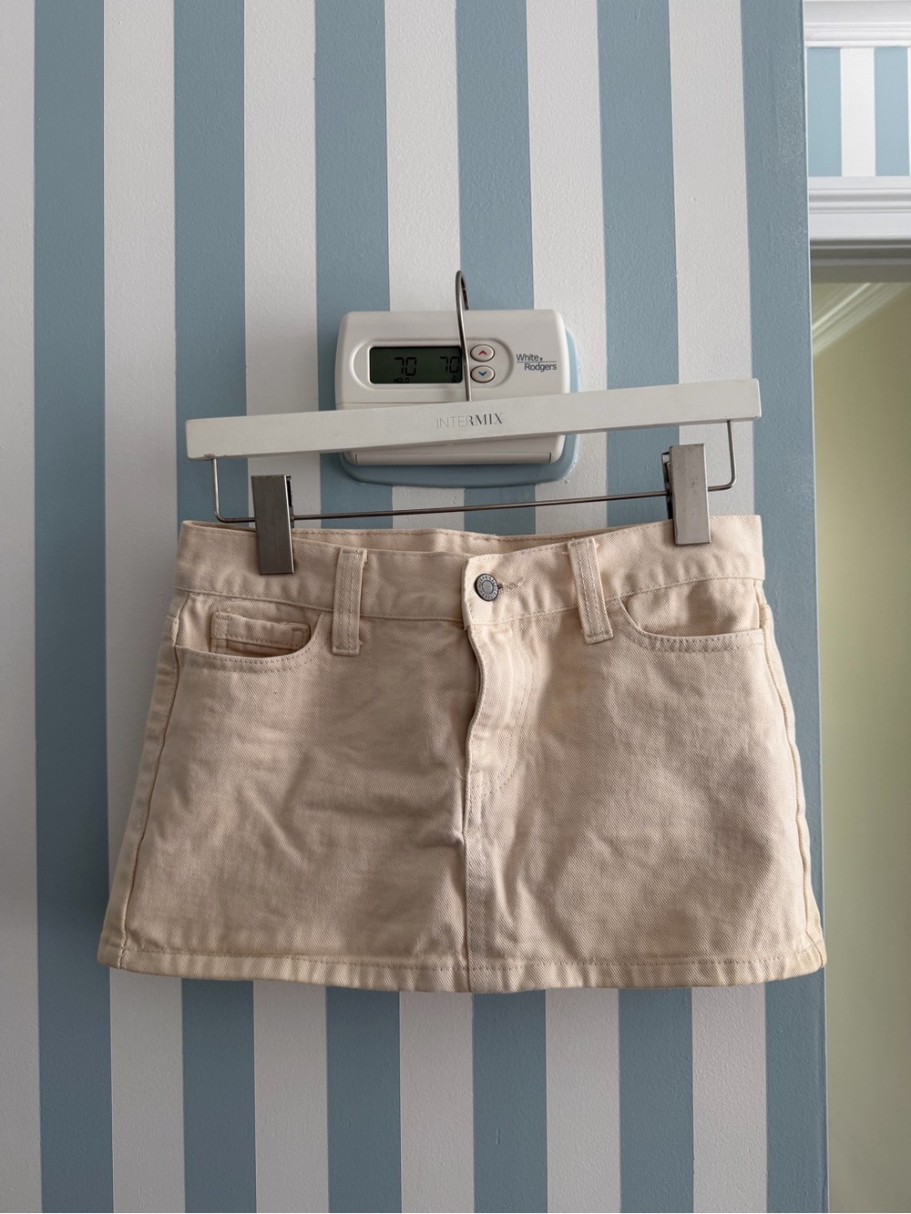Brandy Melville Cream Mini Skirt